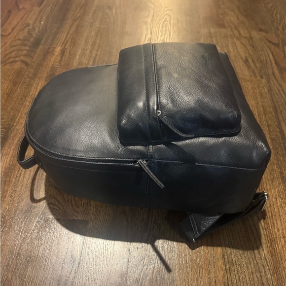 Vince Camuto Charcoal Leather Backpack - Picture 3 of 7